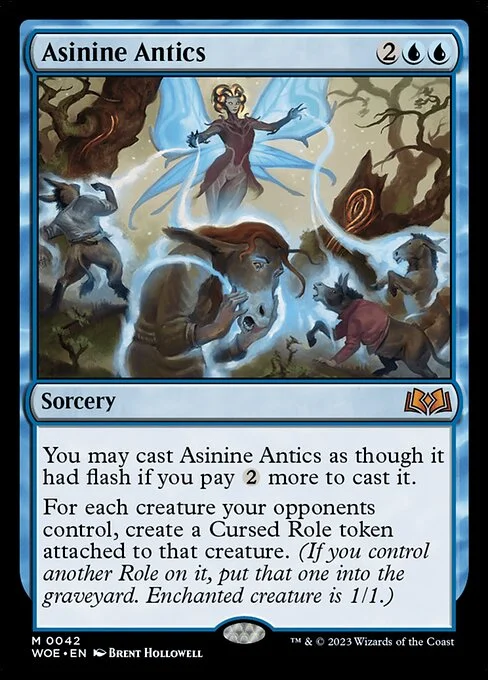 Asinine Antics, carta Magic di tipo Sorcery illustrata da Brent Hollowell