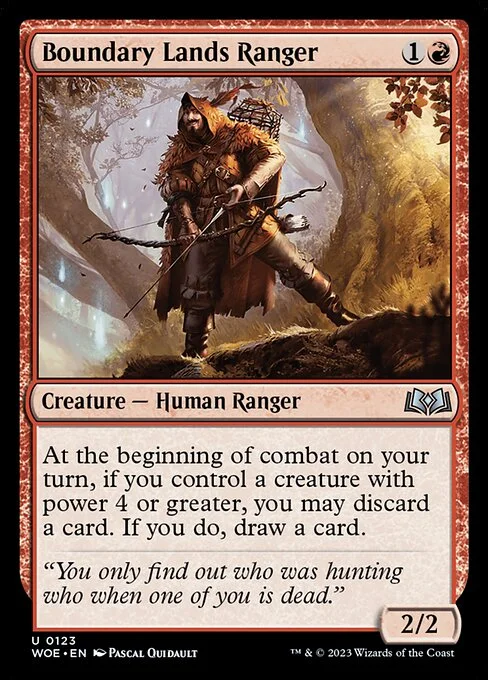Boundary Lands Ranger, carta Magic di tipo Creature — Human Ranger illustrata da Pascal Quidault