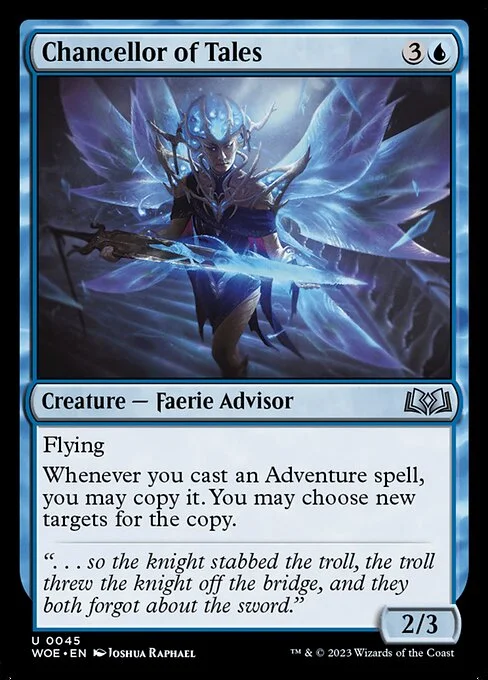 Chancellor of Tales, carta Magic di tipo Creature — Faerie Advisor illustrata da Joshua Raphael