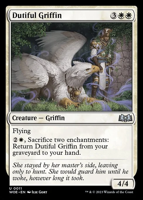 Dutiful Griffin, carta Magic di tipo Creature — Griffin illustrata da Ilse Gort