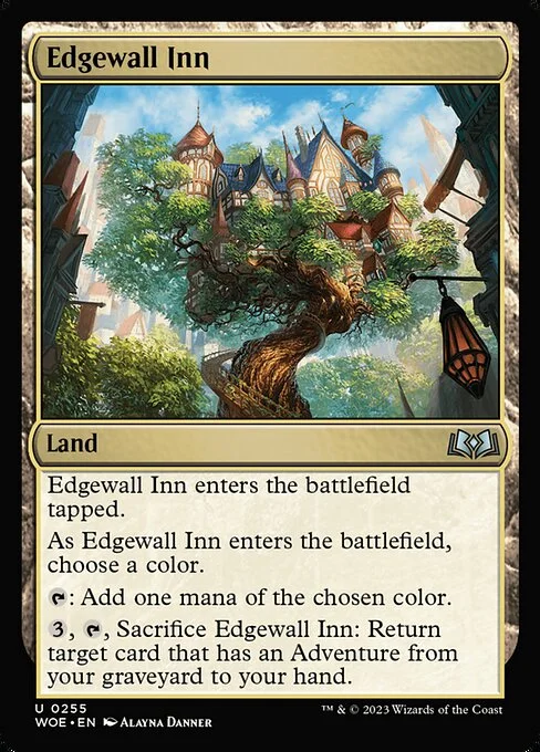 Edgewall Inn, carta Magic di tipo Land illustrata da Alayna Danner