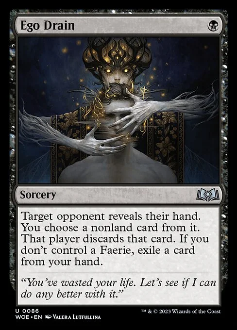 Ego Drain, carta Magic di tipo Sorcery illustrata da Valera Lutfullina