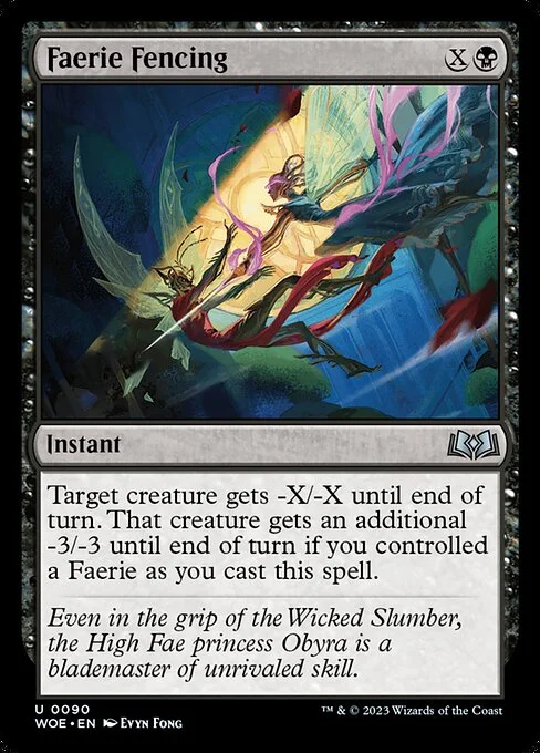 Faerie Fencing, carta Magic di tipo Instant illustrata da Evyn Fong