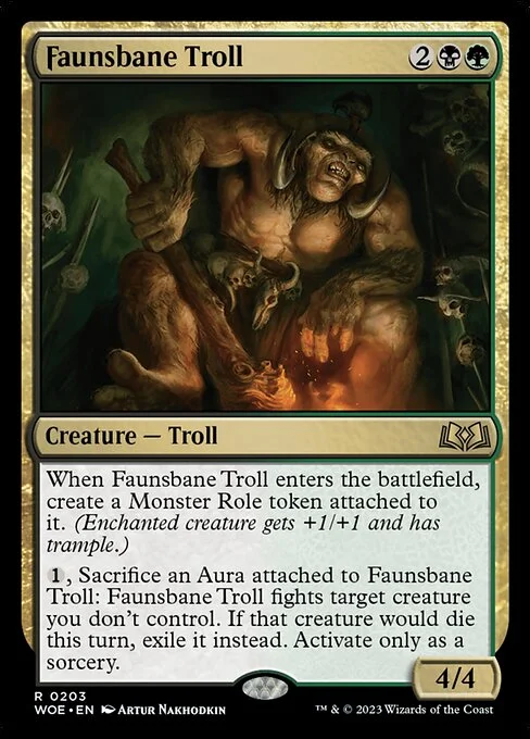 Faunsbane Troll, carta Magic di tipo Creature — Troll illustrata da Artur Nakhodkin