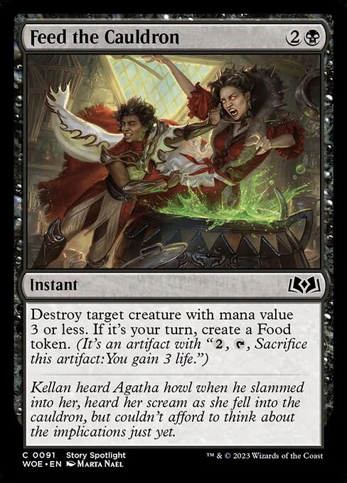 Feed the Cauldron, carta Magic di tipo Instant illustrata da Marta Nael