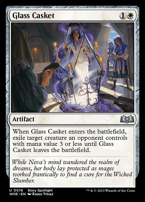Glass Casket, carta Magic di tipo Artifact illustrata da Raoul Vitale