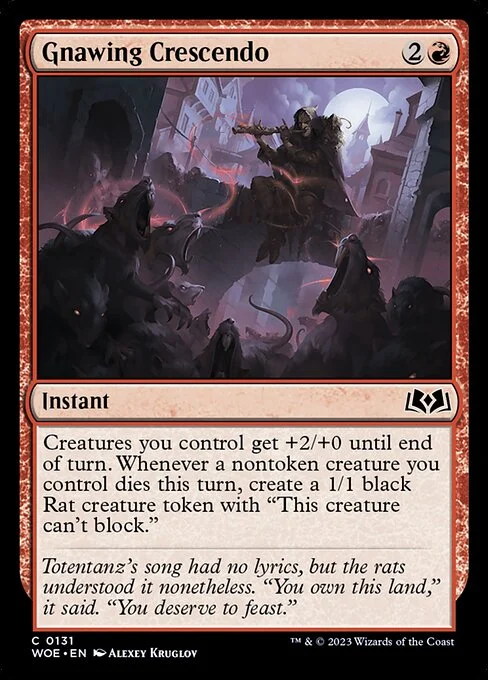 Gnawing Crescendo, carta Magic di tipo Instant illustrata da Alexey Kruglov