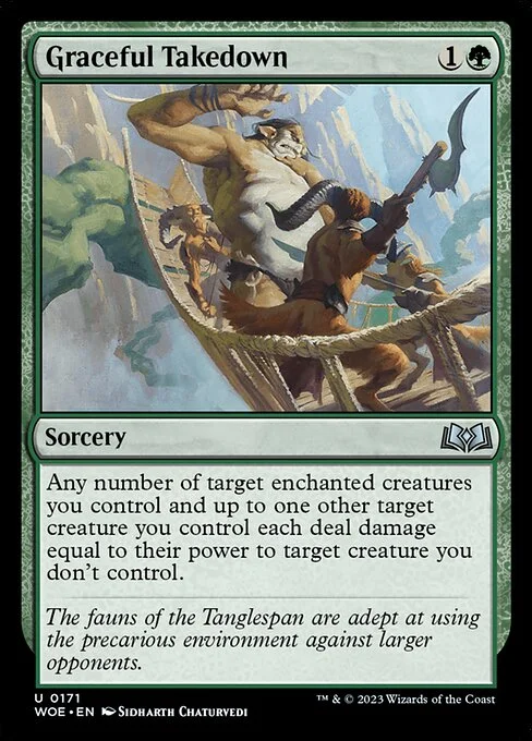 Graceful Takedown, carta Magic di tipo Sorcery illustrata da Sidharth Chaturvedi