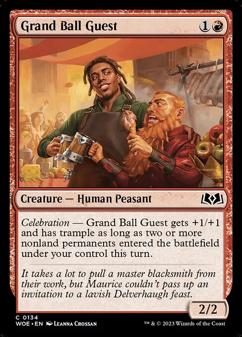 Grand Ball Guest, carta Magic di tipo Creature — Human Peasant illustrata da Leanna Crossan