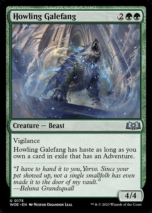 Howling Galefang, carta Magic di tipo Creature — Beast illustrata da Néstor Ossandón Leal