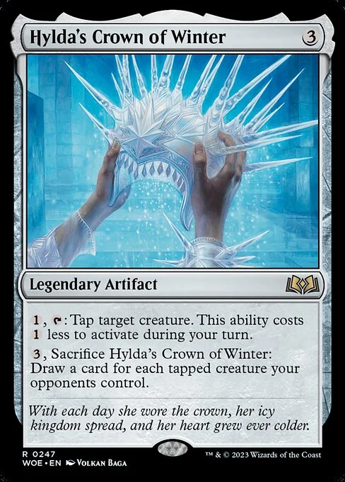 Hylda's Crown of Winter, carta Magic di tipo Legendary Artifact illustrata da Volkan Baǵa