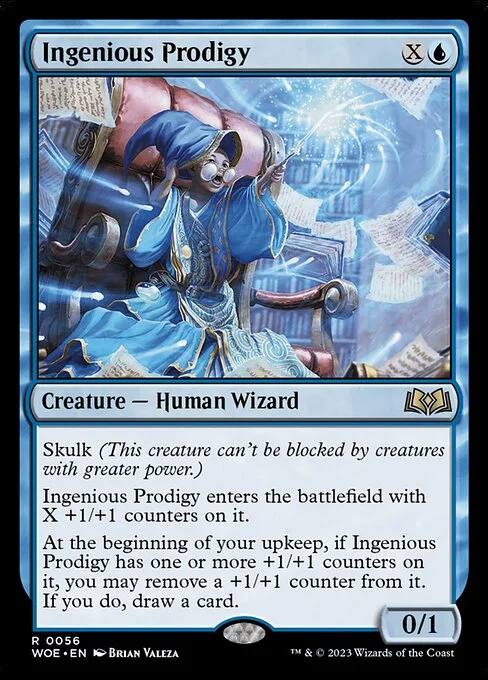 Ingenious Prodigy, carta Magic di tipo Creature — Human Wizard illustrata da Brian Valeza