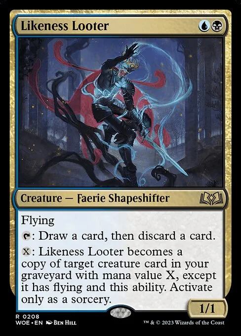 Likeness Looter, carta Magic di tipo Creature — Faerie Shapeshifter illustrata da Ben Hill