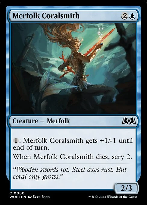 Merfolk Coralsmith, carta Magic di tipo Creature — Merfolk illustrata da Evyn Fong