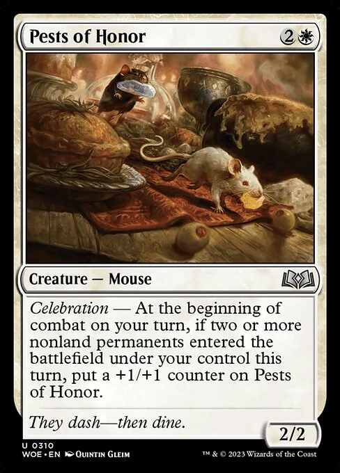 Pests of Honor, carta Magic di tipo Creature — Mouse illustrata da Quintin Gleim