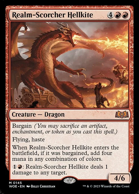 Realm-Scorcher Hellkite, carta Magic di tipo Creature — Dragon illustrata da Billy Christian