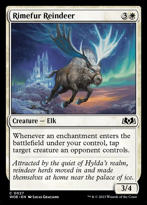 Rimefur Reindeer, carta Magic di tipo Creature — Elk illustrata da Lucas Graciano