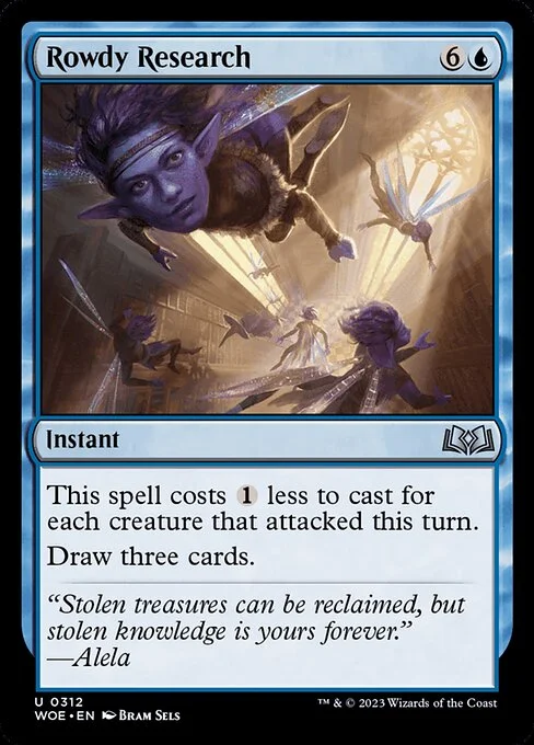 Rowdy Research, carta Magic di tipo Instant illustrata da Bram Sels