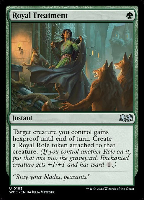 Royal Treatment, carta Magic di tipo Instant illustrata da Julia Metzger