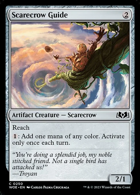 Scarecrow Guide, carta Magic di tipo Artifact Creature — Scarecrow illustrata da Carlos Palma Cruchaga