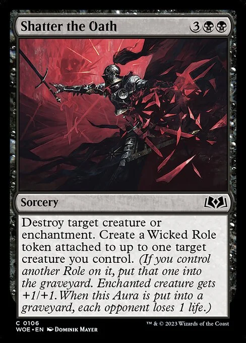 Shatter the Oath, carta Magic di tipo Sorcery illustrata da Dominik Mayer