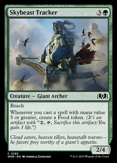 Skybeast Tracker, carta Magic di tipo Creature — Giant Archer illustrata da Andreas Zafiratos