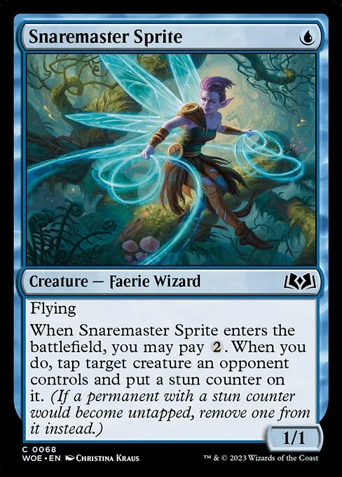 Snaremaster Sprite, carta Magic di tipo Creature — Faerie Wizard illustrata da Christina Kraus