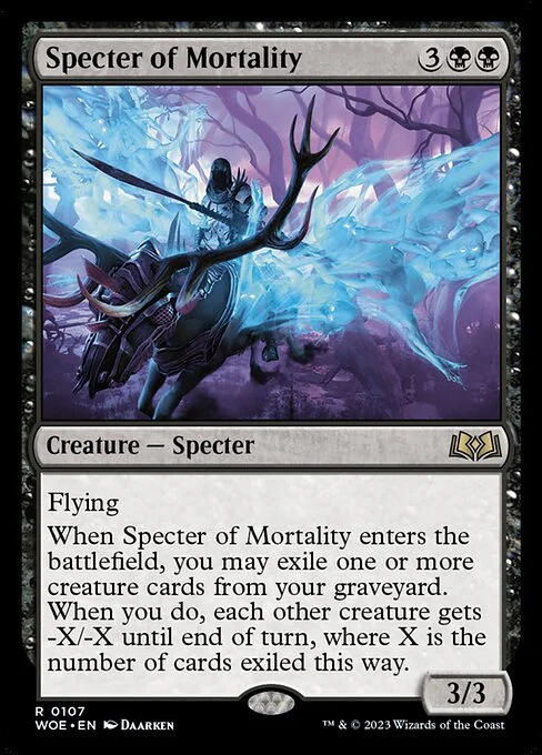 Specter of Mortality, carta Magic di tipo Creature — Specter illustrata da Daarken