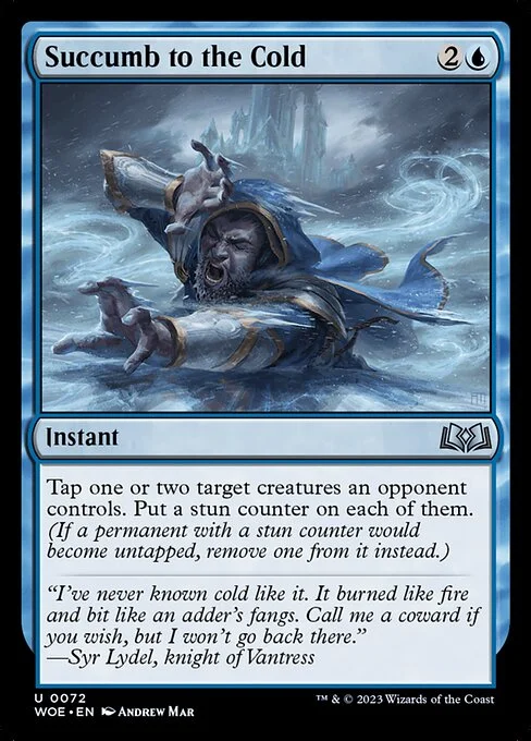 Succumb to the Cold, carta Magic di tipo Instant illustrata da Andrew Mar