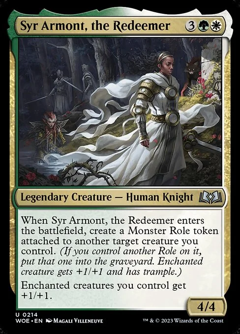 Syr Armont, the Redeemer, carta Magic di tipo Legendary Creature — Human Knight illustrata da Magali Villeneuve