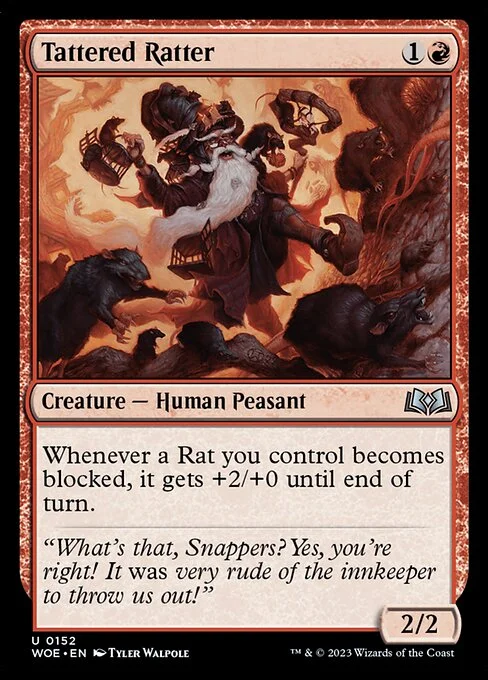 Tattered Ratter, carta Magic di tipo Creature — Human Peasant illustrata da Tyler Walpole