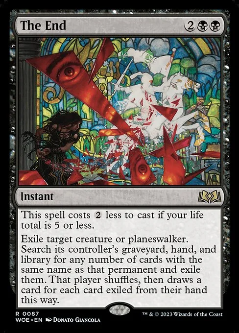 The End, carta Magic di tipo Instant illustrata da Donato Giancola