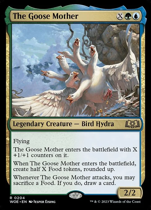 The Goose Mother, carta Magic di tipo Legendary Creature — Bird Hydra illustrata da Jesper Ejsing