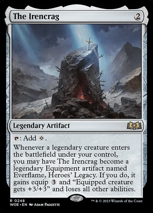 The Irencrag, carta Magic di tipo Legendary Artifact illustrata da Adam Paquette