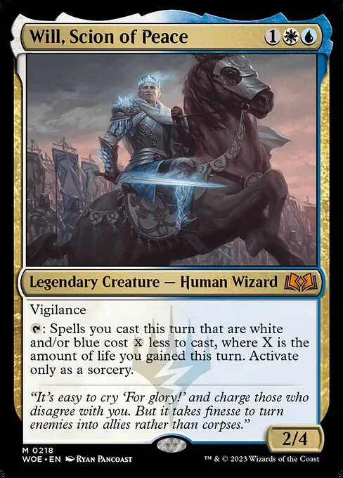 Will, Scion of Peace, carta Magic di tipo Legendary Creature — Human Wizard illustrata da Ryan Pancoast