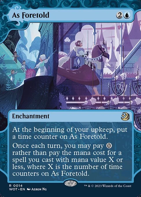 As Foretold, carta Magic di tipo Enchantment illustrata da Aeron Ng