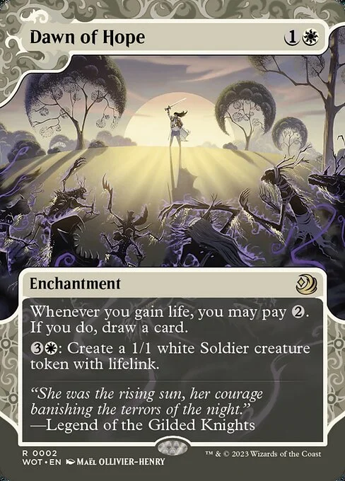 Dawn of Hope, carta Magic di tipo Enchantment illustrata da Maël Ollivier-Henry