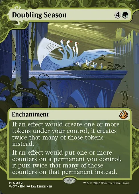 Doubling Season, carta Magic di tipo Enchantment illustrata da Eva Eskelinen
