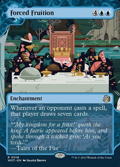 Forced Fruition, carta Magic di tipo Enchantment illustrata da Shafer Brown