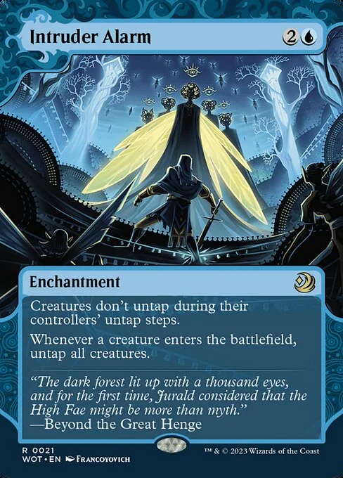 Intruder Alarm, carta Magic di tipo Enchantment illustrata da Francoyovich