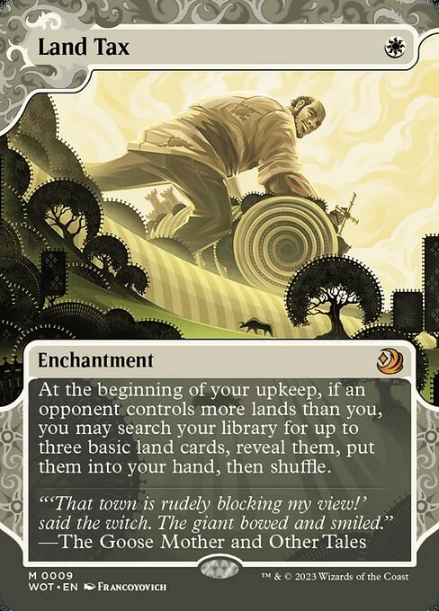 Land Tax, carta Magic di tipo Enchantment illustrata da Francoyovich