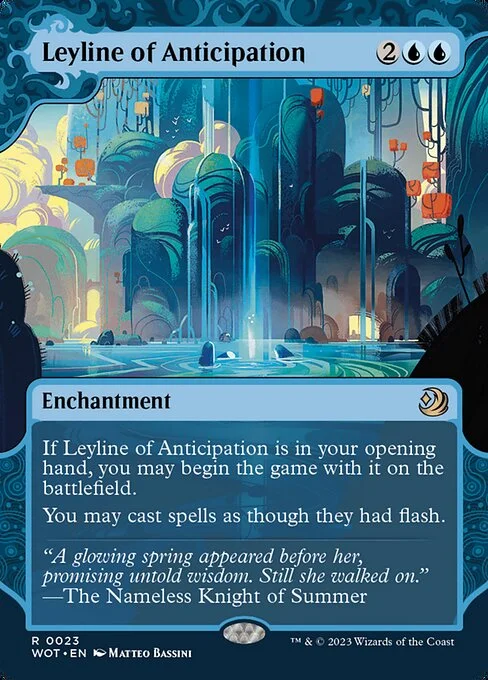 Leyline of Anticipation, carta Magic di tipo Enchantment illustrata da Matteo Bassini