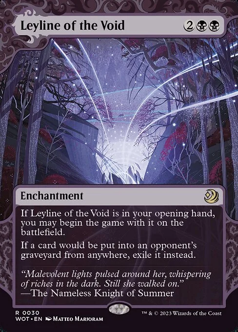 Leyline of the Void, carta Magic di tipo Enchantment illustrata da Matteo Marjoram