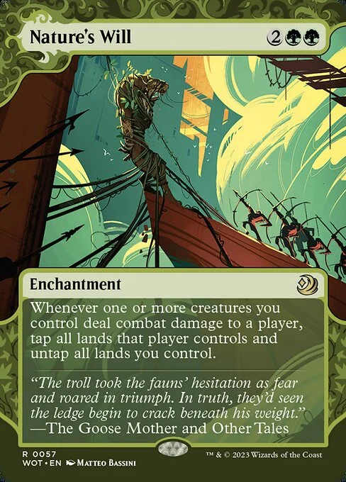 Nature's Will, carta Magic di tipo Enchantment illustrata da Matteo Bassini