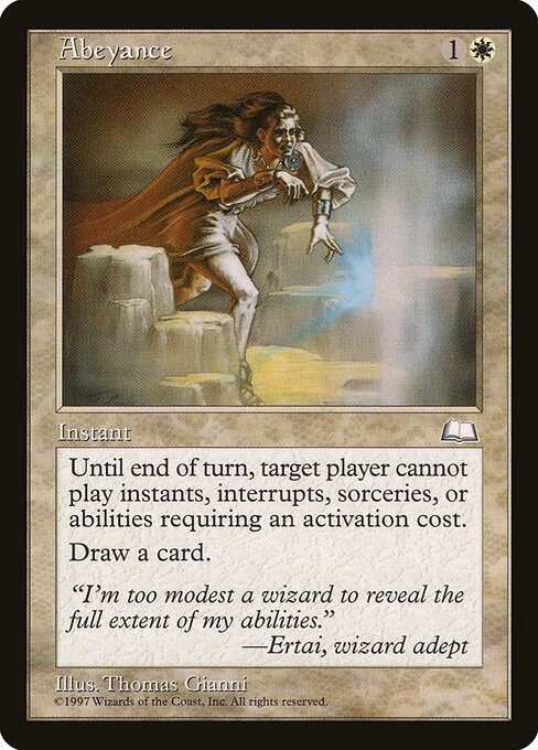 Abeyance, carta Magic di tipo Instant illustrata da Thomas Gianni