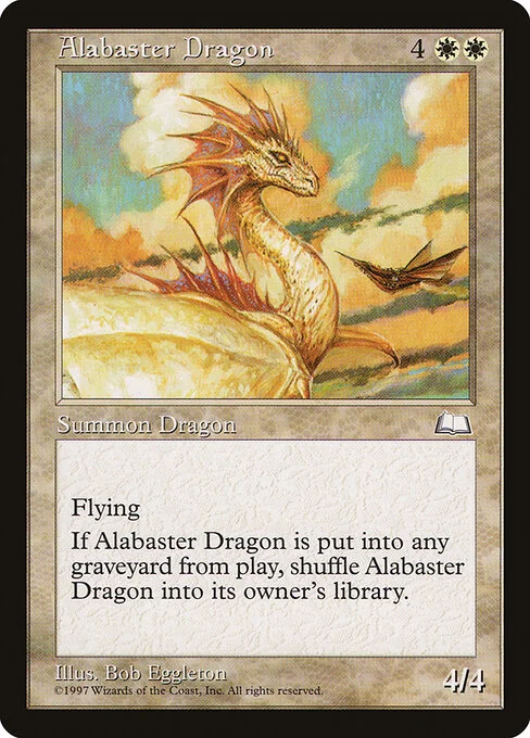 Alabaster Dragon, carta Magic di tipo Creature — Dragon illustrata da Bob Eggleton