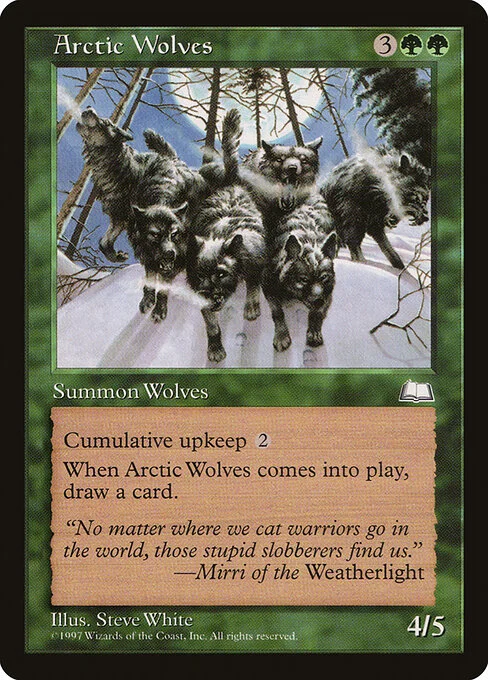 Arctic Wolves, carta Magic di tipo Creature — Wolf illustrata da Steve White