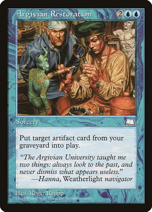 Argivian Restoration, carta Magic di tipo Sorcery illustrata da Roger Raupp