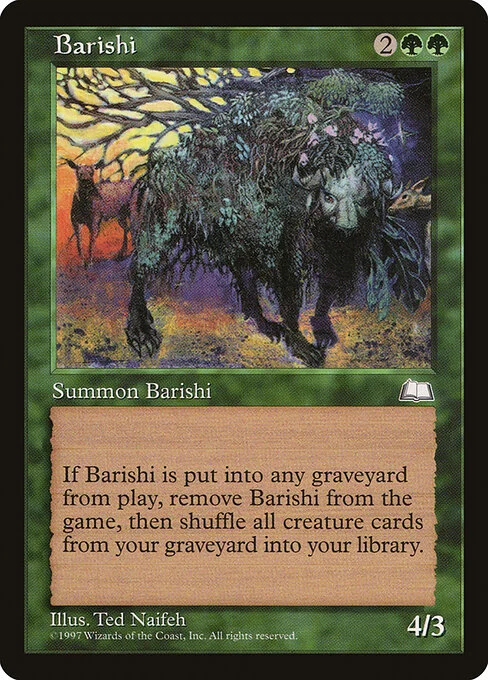 Barishi, carta Magic di tipo Creature — Elemental illustrata da Ted Naifeh