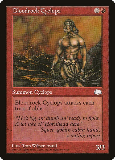 Bloodrock Cyclops, carta Magic di tipo Creature — Cyclops illustrata da Tom Wänerstrand